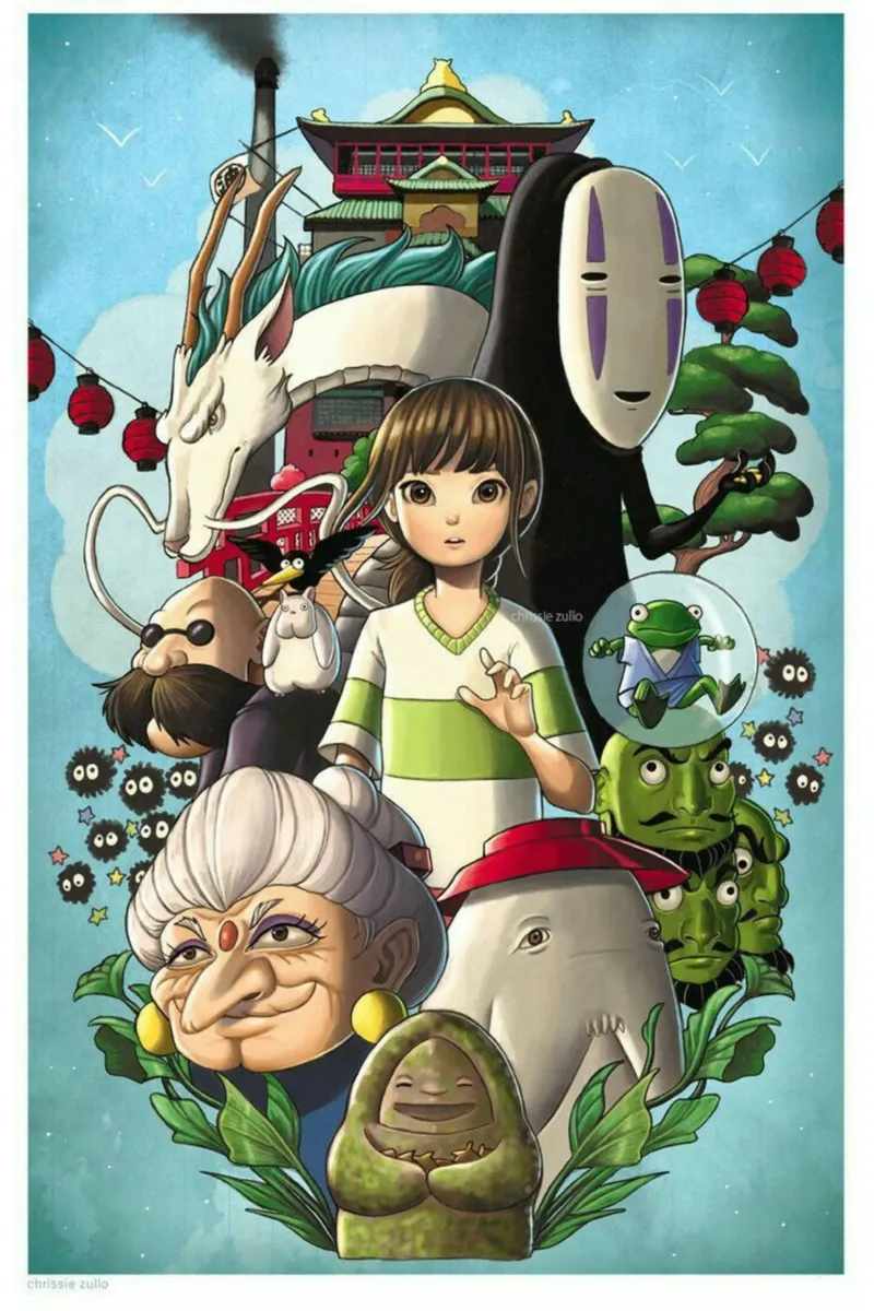 Spirited Away 2 - Maglietta classica tela con Cornice a cassetta da skurtow