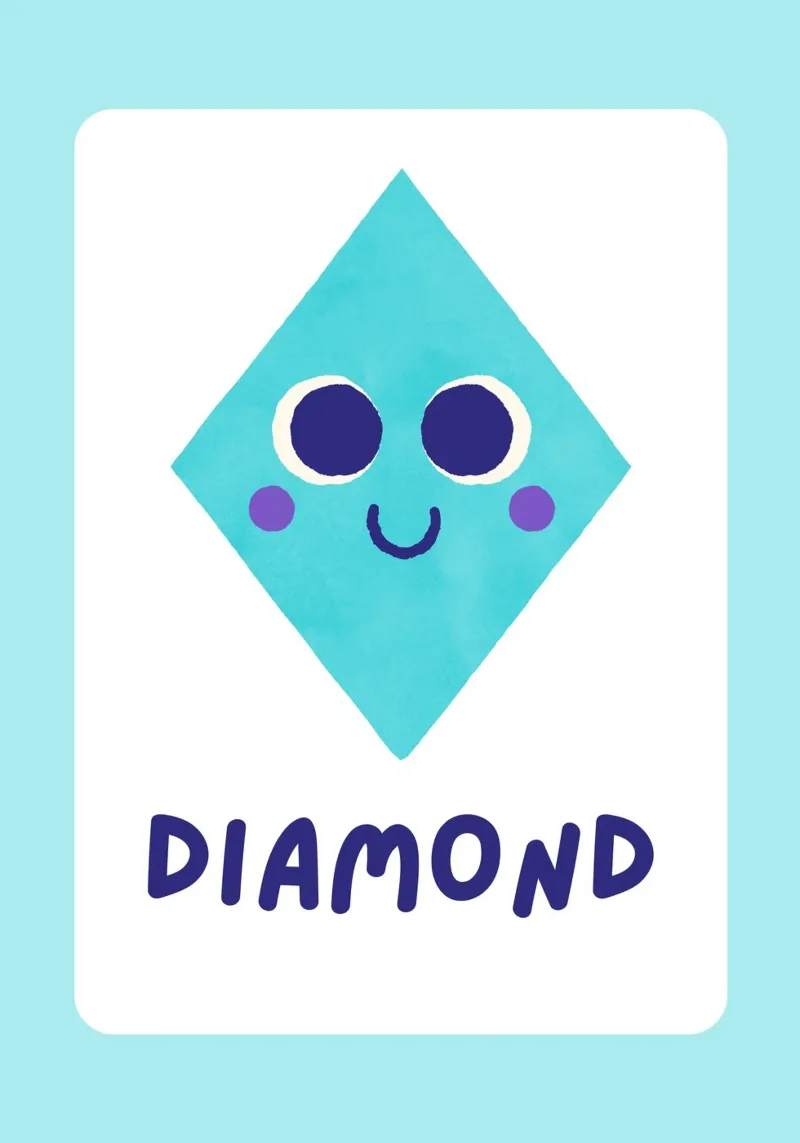 Poster a forma di diamante - Arte per la cameretta dei bambini poster da vintagepod