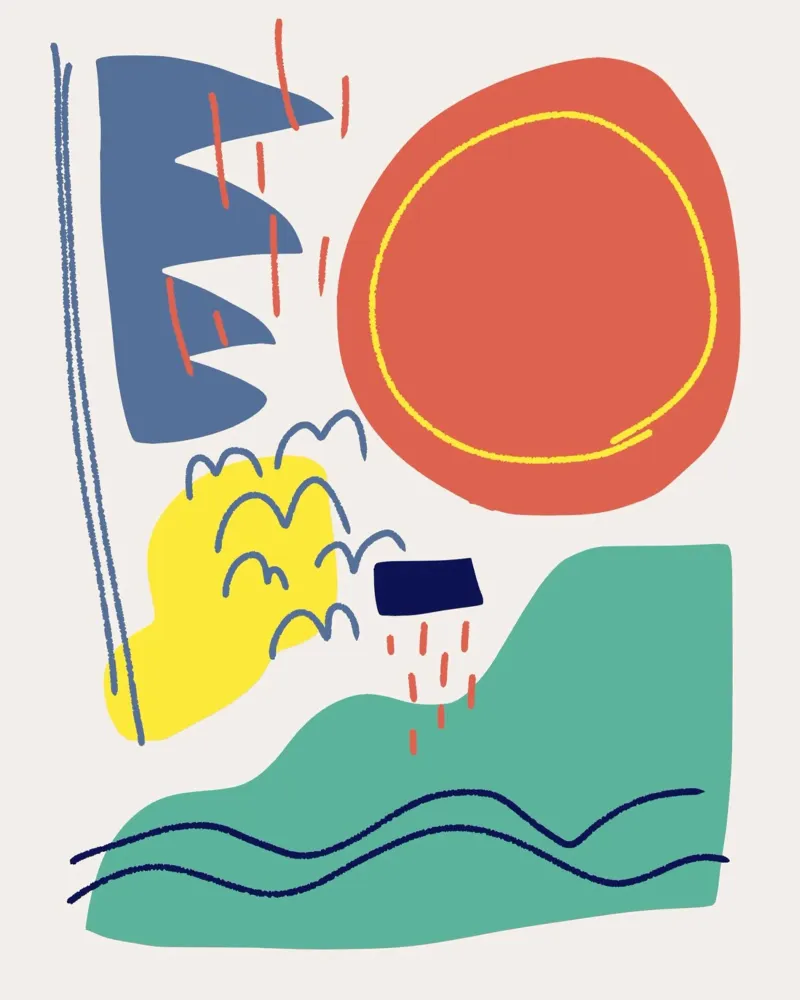 Ritagliare la composizione 06 poster con telaio in plastica da Little Dean