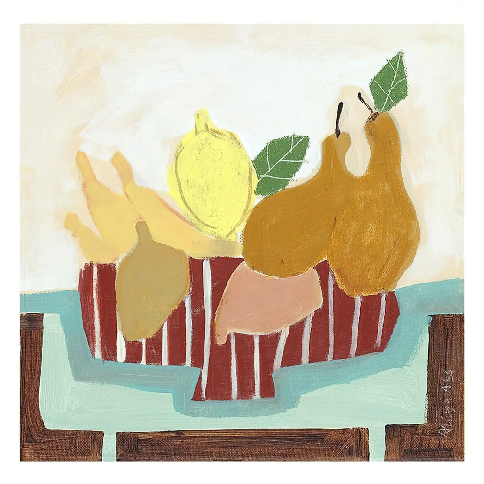 Pere dolci poster con telaio in alluminio da hanna shop