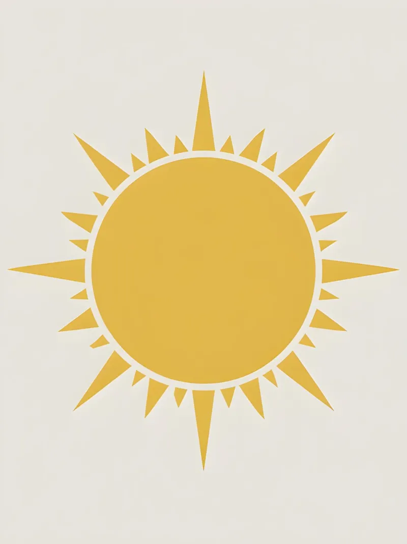 Sun Circle canvas with Floater frame by The Green Room