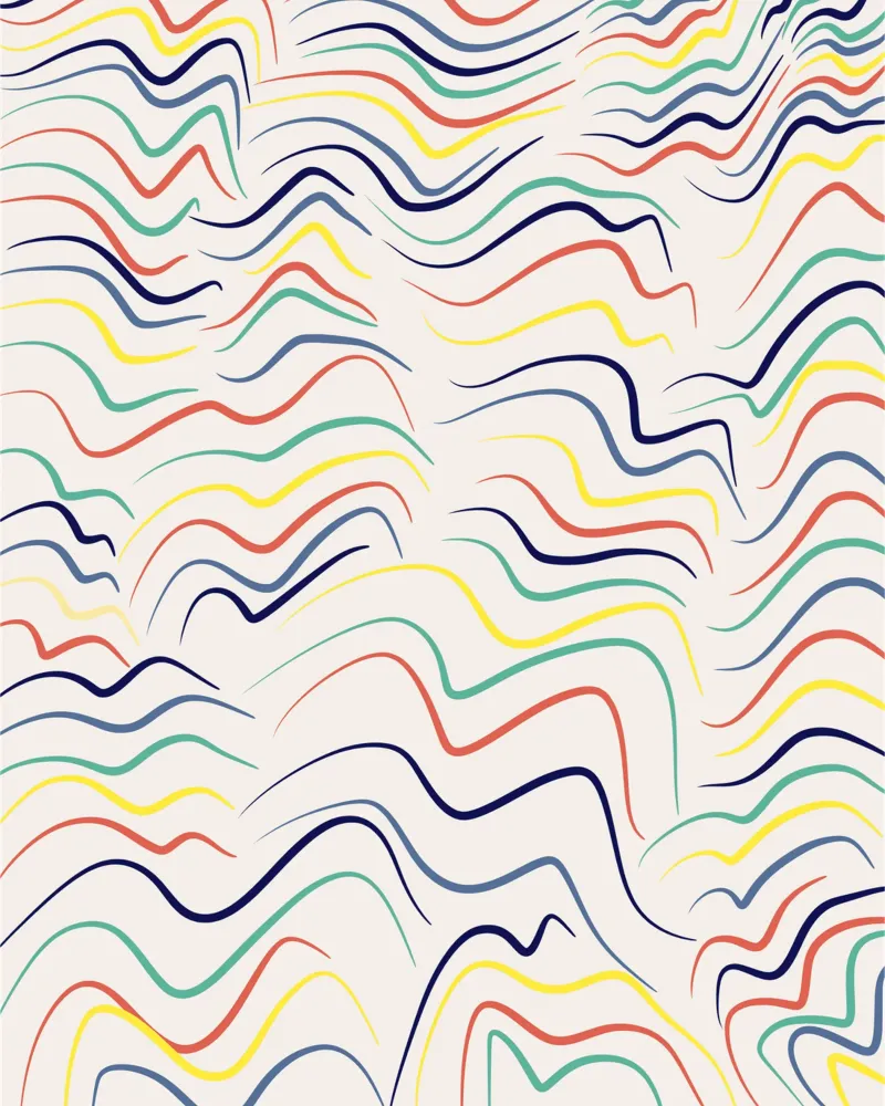 Onda di linea poster con telaio in plastica da Little Dean