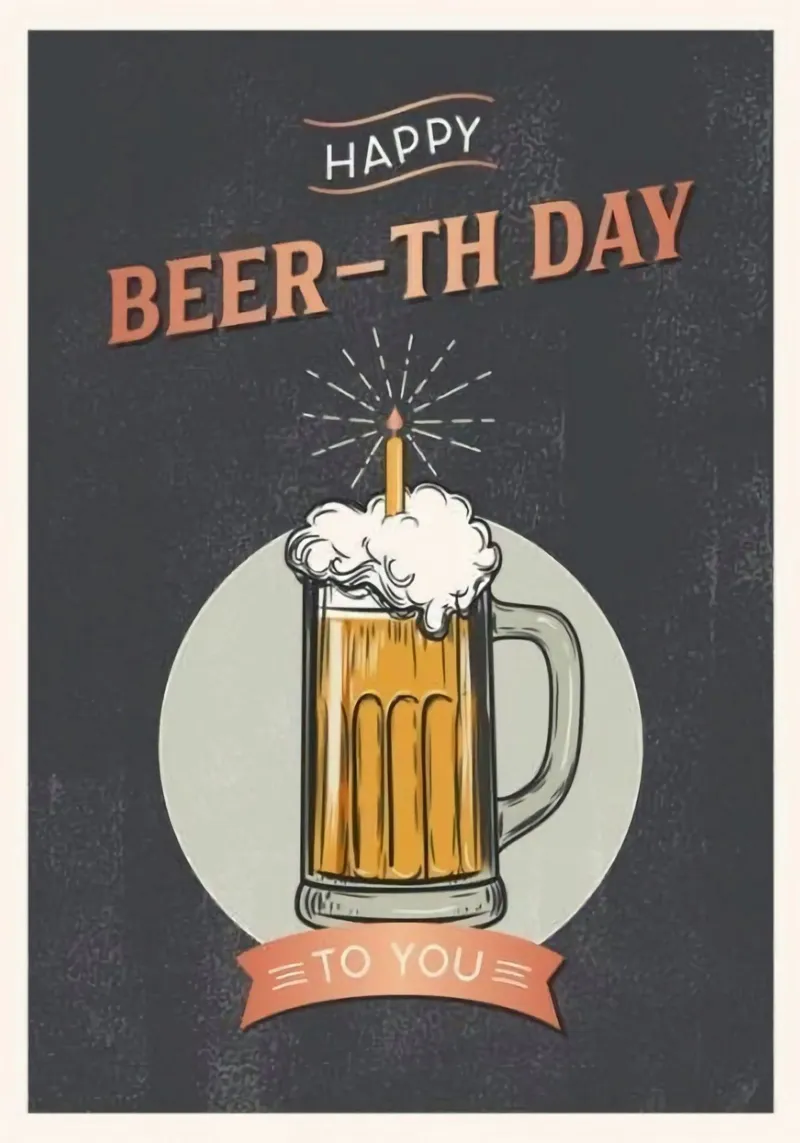 happy beerth day canvas met Baklijst van huminity