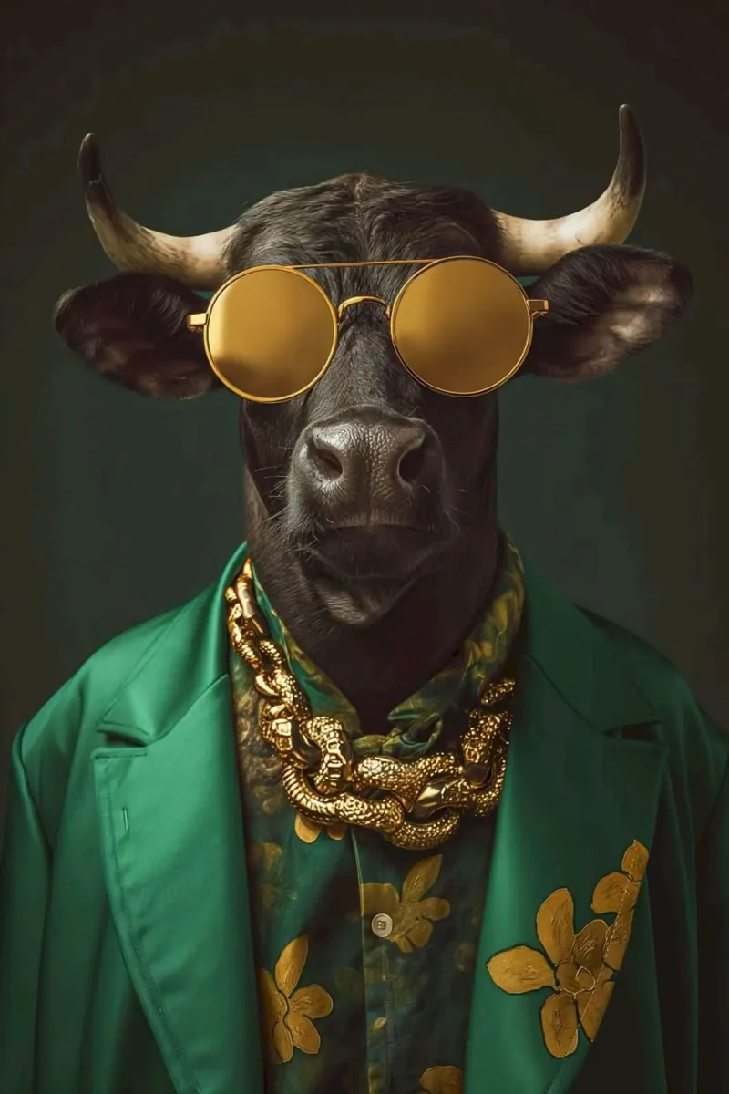 fashion color cow cool poster da hamily