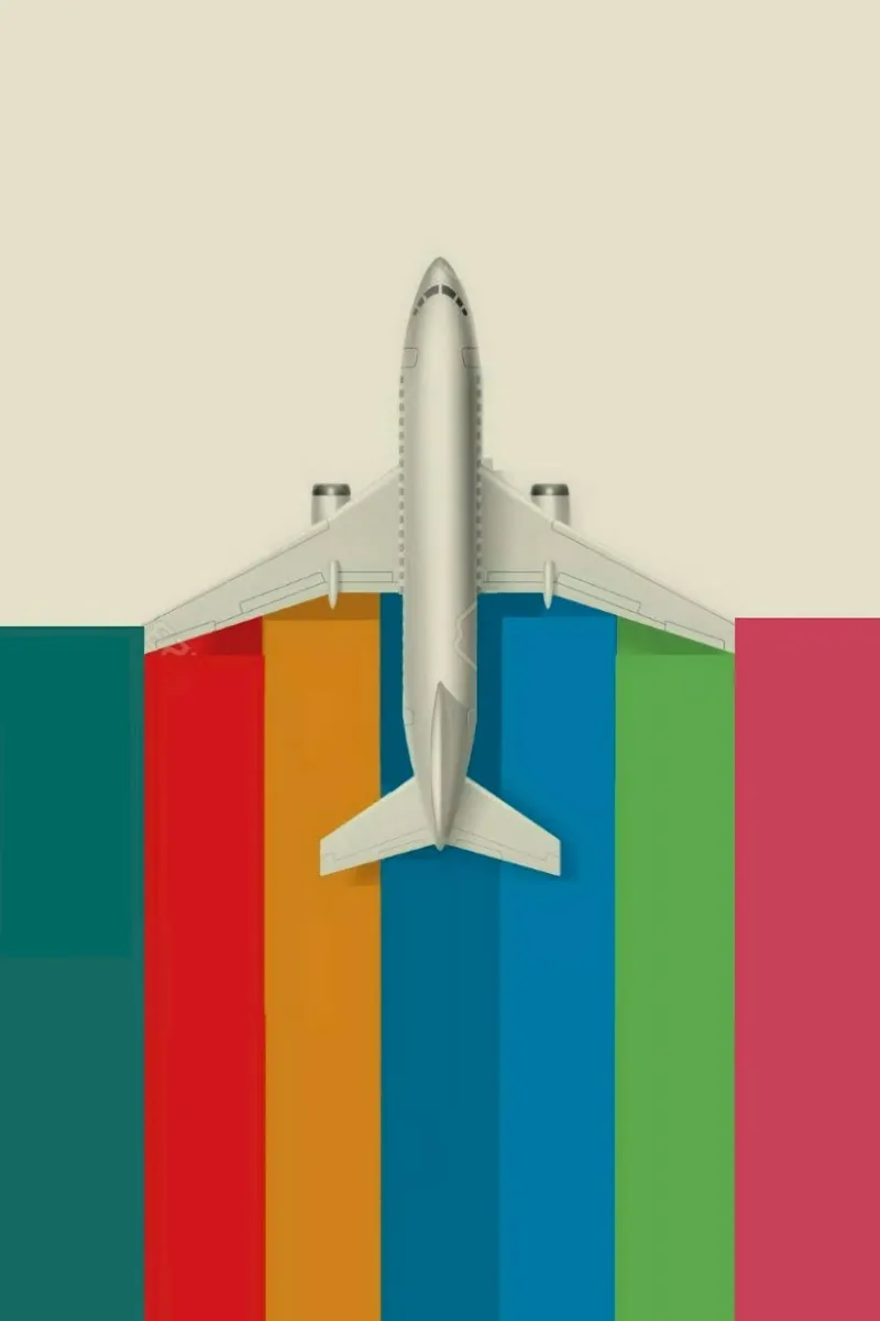 plan colorful poster con telaio in plastica da huminity