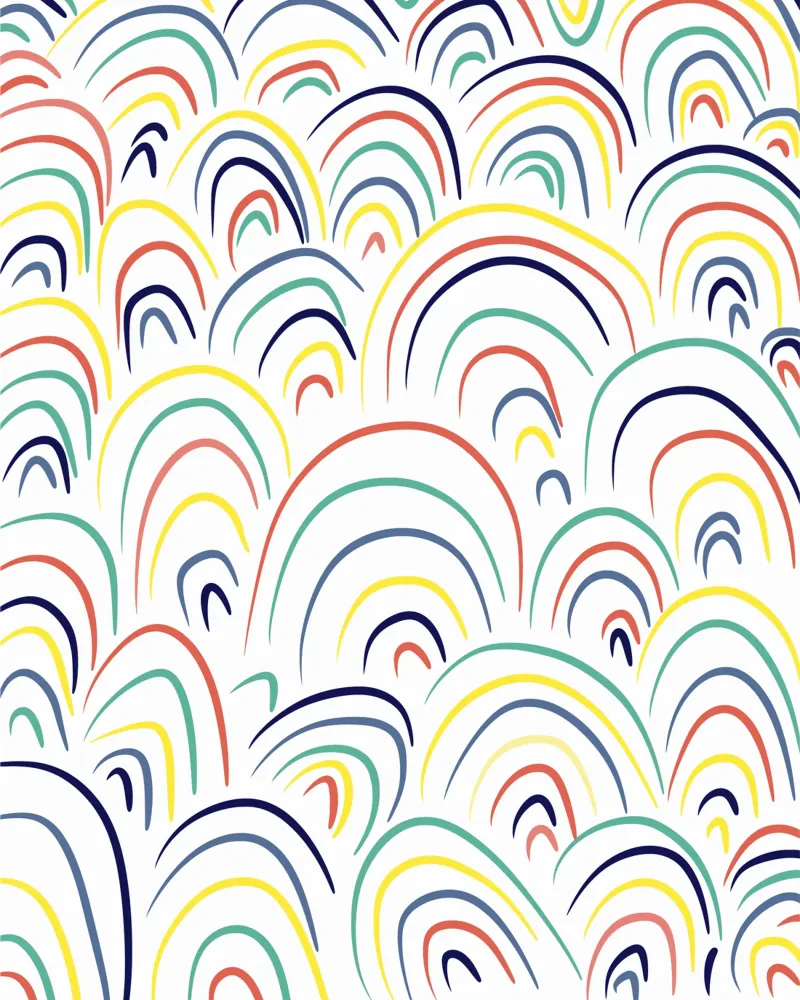 Rainbows canvas with Floater frame by Little Dean