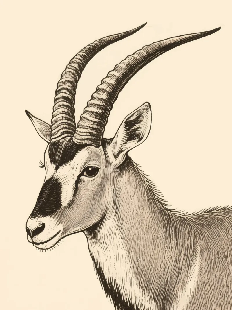 Oryx poster con telaio in legno da knowledge