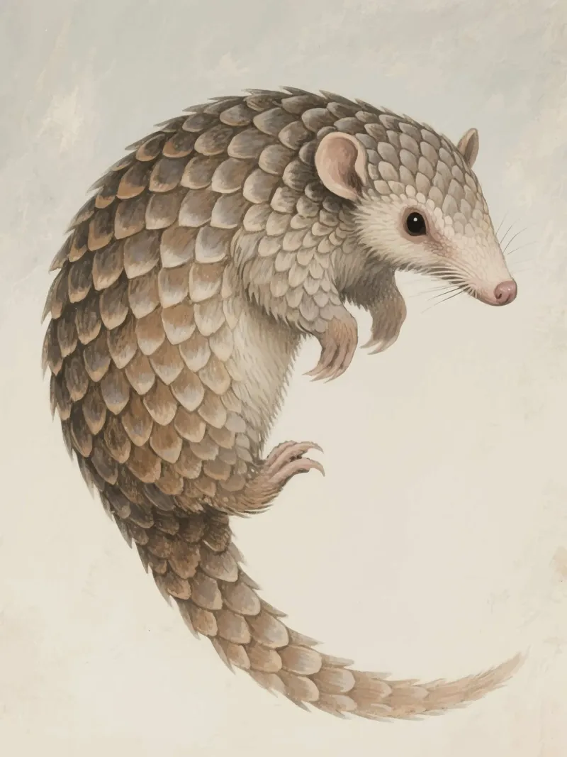 Pangolin poster con telaio in plastica da knowledge
