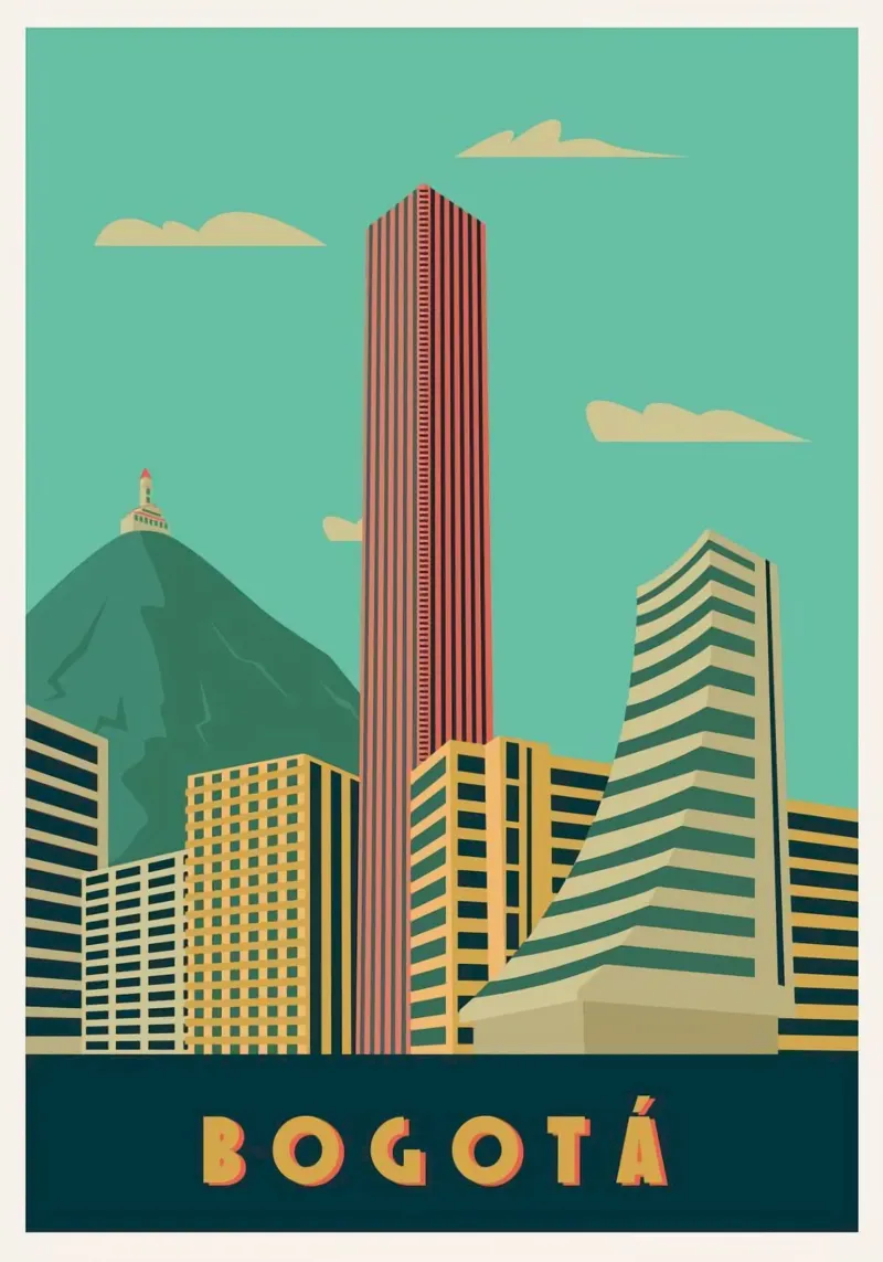 bogota building tela con Cornice a cassetta da sunity