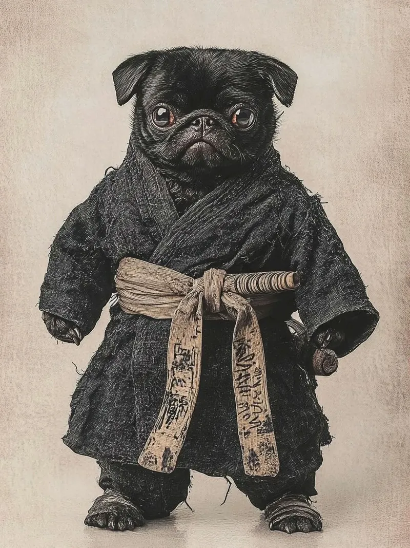 karate dog poster da sunity