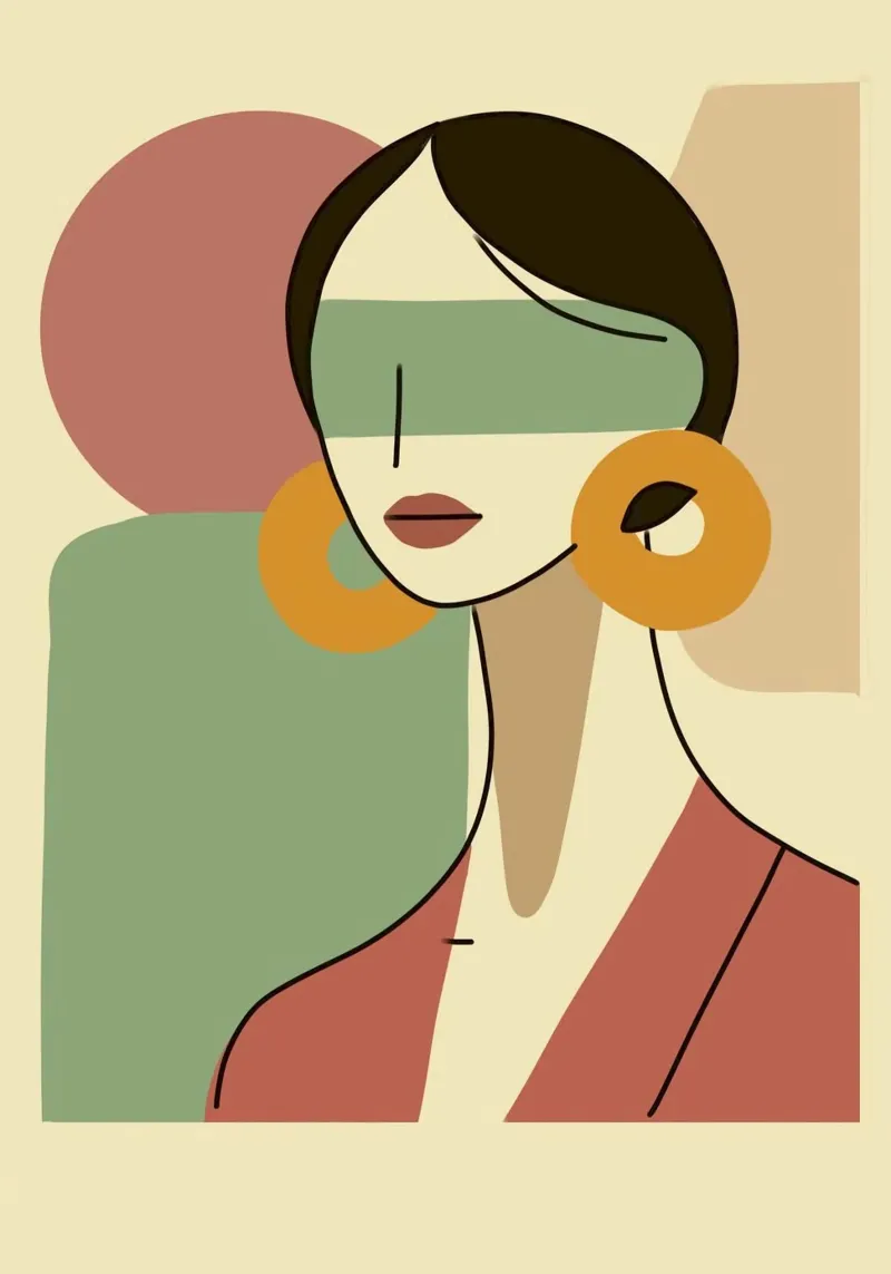 girl with sheet in shape poster con telaio in plastica da sunity