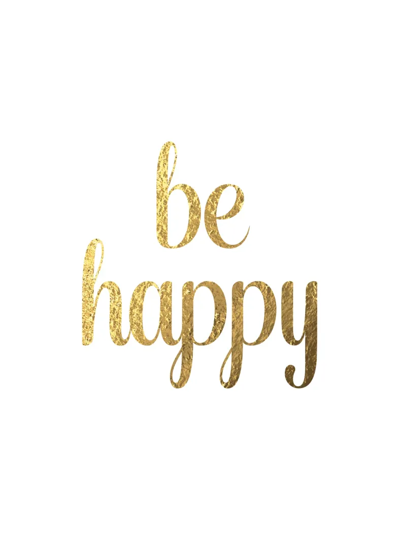 Be happy poster con telaio in plastica da PinkCandyWalls