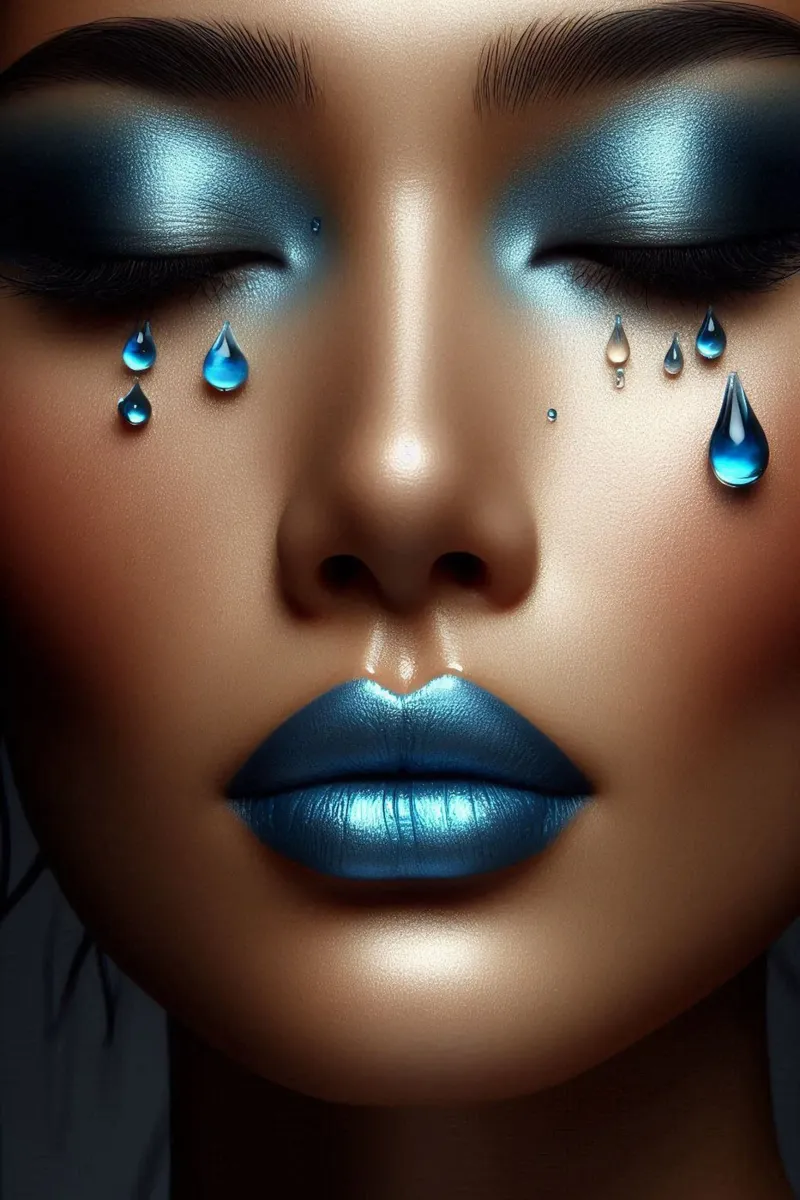 Trucco perfetto in blu tela con Cornice a cassetta da BenCoStyle