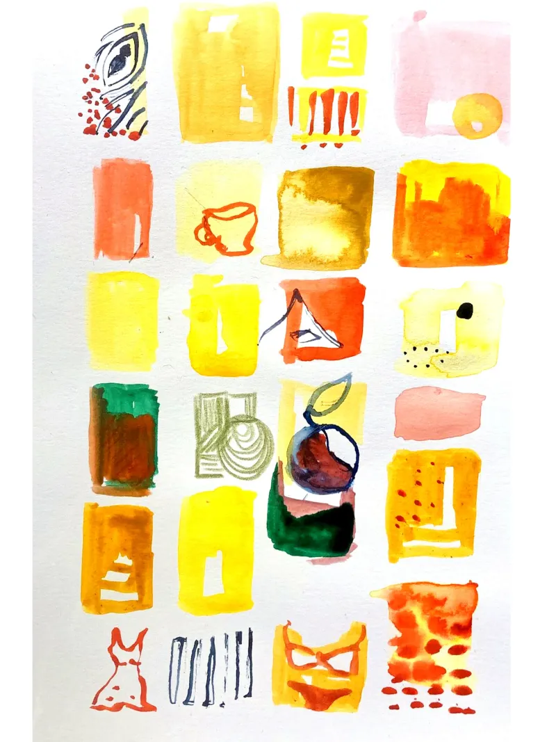vita in giallo alluminio dibond da Sophie Pérard