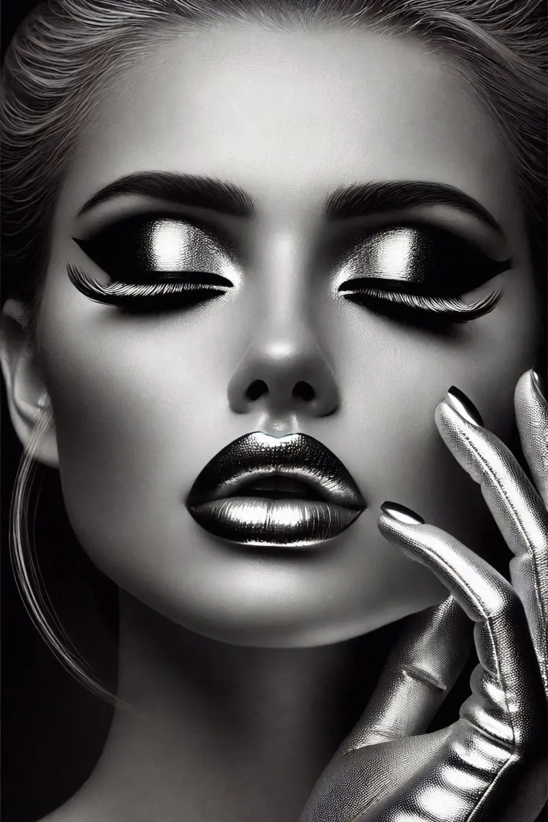 Bellezza in un design d'argento poster da BenCoStyle