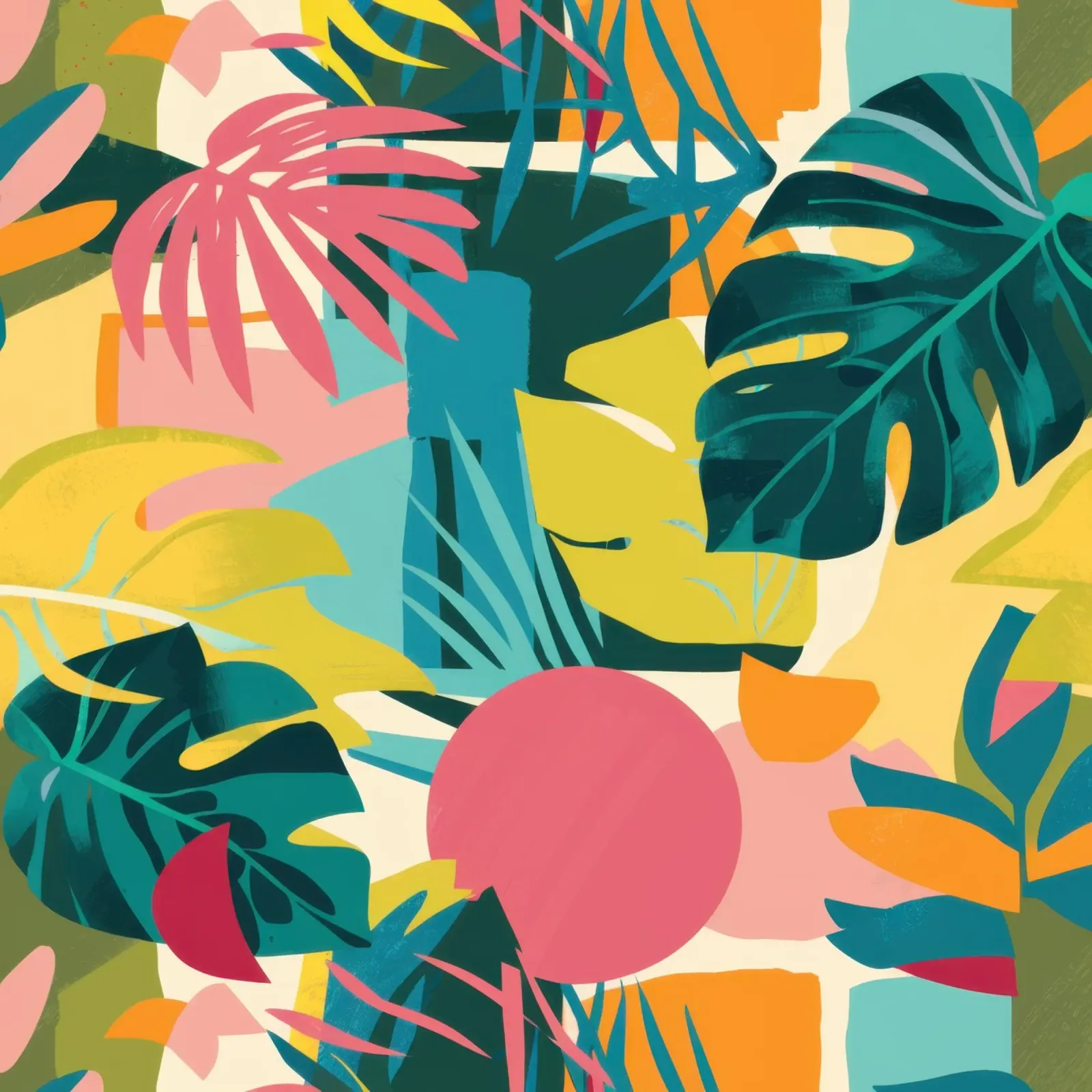 Carnevale in forma tropicale tela con Cornice a cassetta da Wish Studio