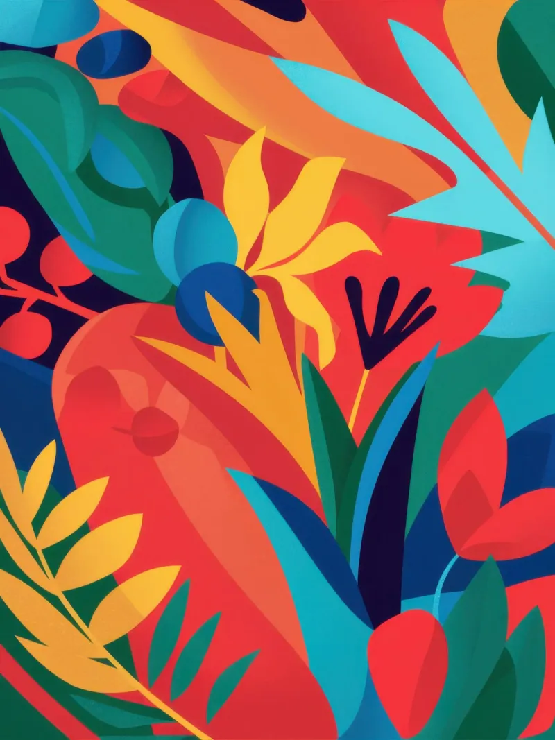 Incandescent Jungle Fever canvas with Floater frame by Orchid Patina