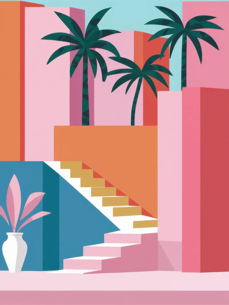Scala per il paradiso poster con telaio in plastica da Sure Paint
