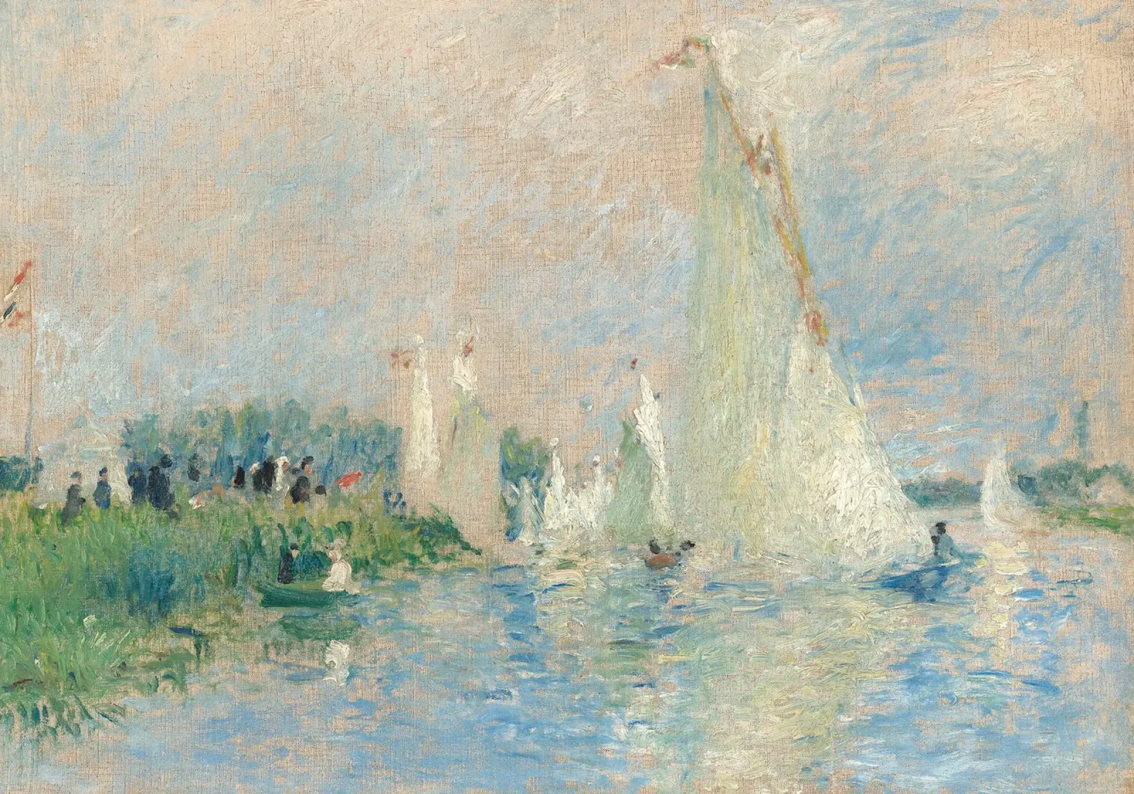 Renoir - Regatta at Argenteuil poster con telaio in plastica da apoloprints
