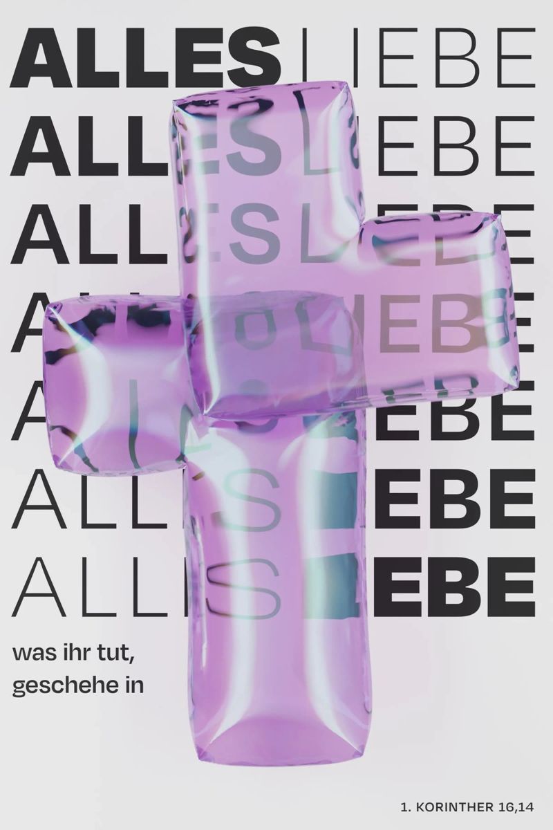 Jahreslosung 2024 Design Poster Bibelvers Poster von Jahreslosung