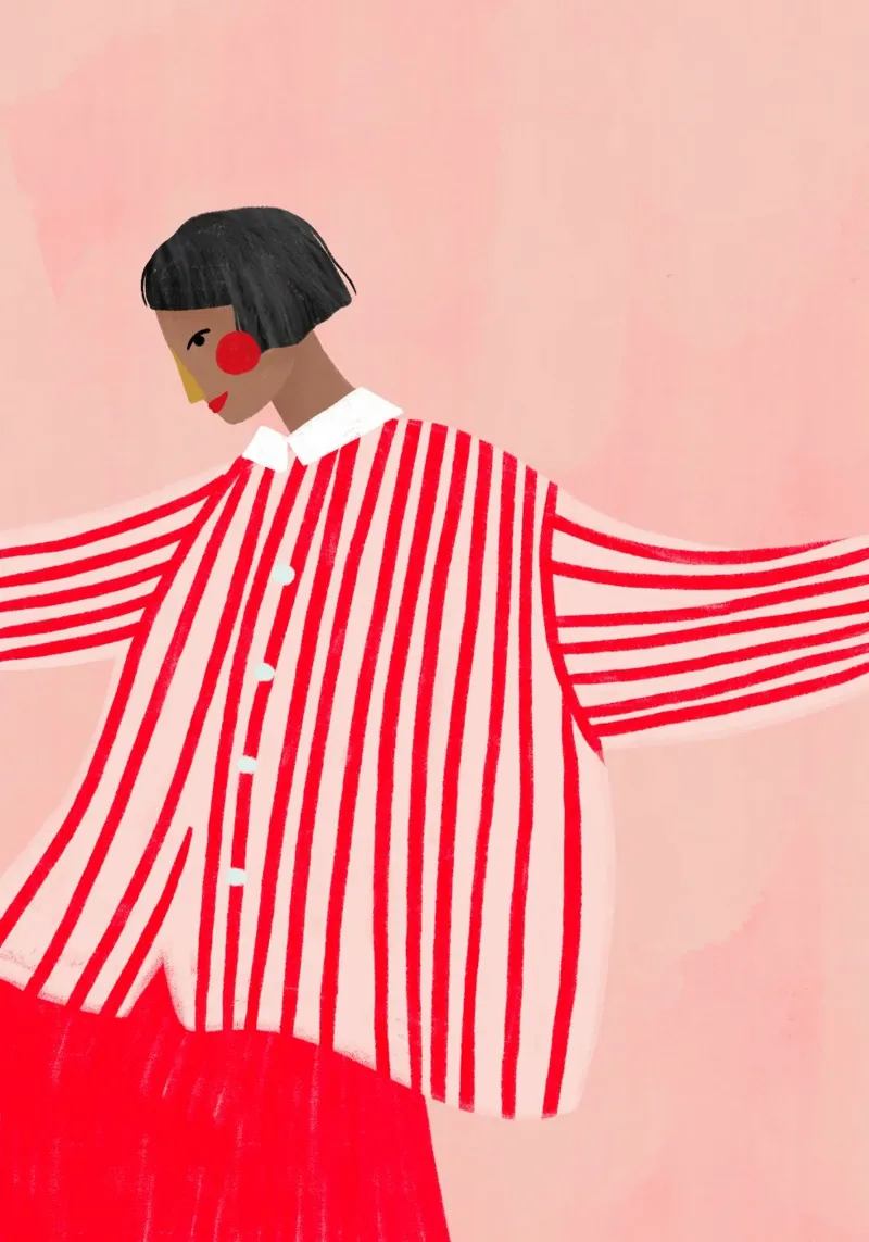 The Woman with the Red Skirt poster da Bea Mueller