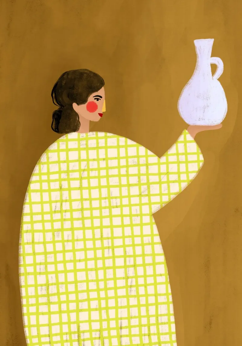 The Woman with the Vase poster da Bea Mueller