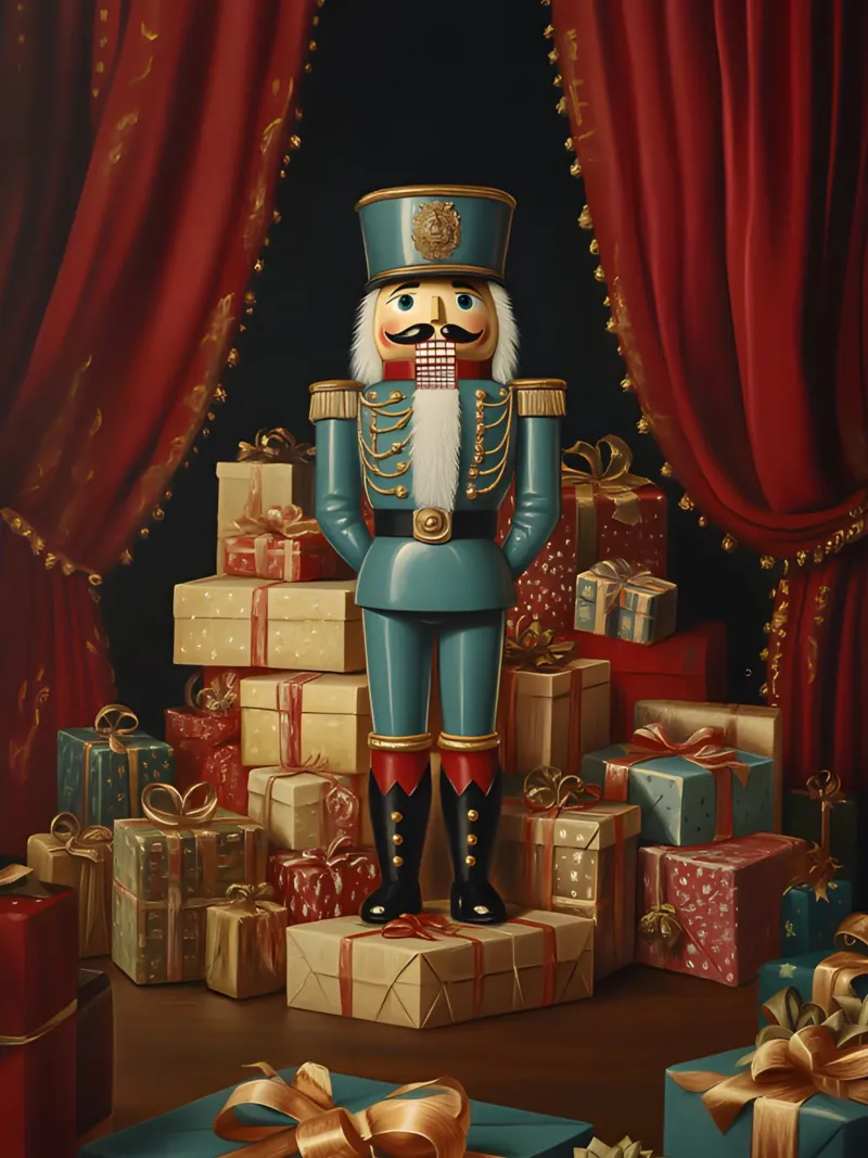 Nutcracker Classic | Christmas Nutcracker Art canvas by Studio Vibe