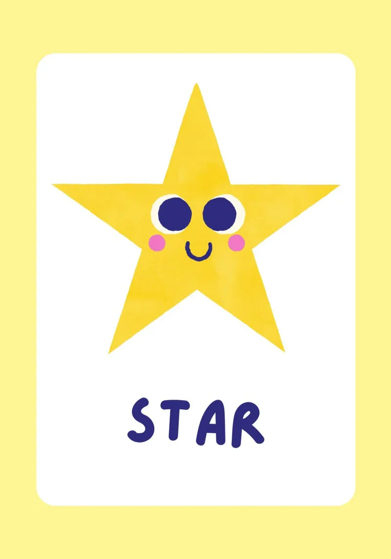 Poster a forma di stella - Arte per la cameretta dei bambini poster da vintagepod