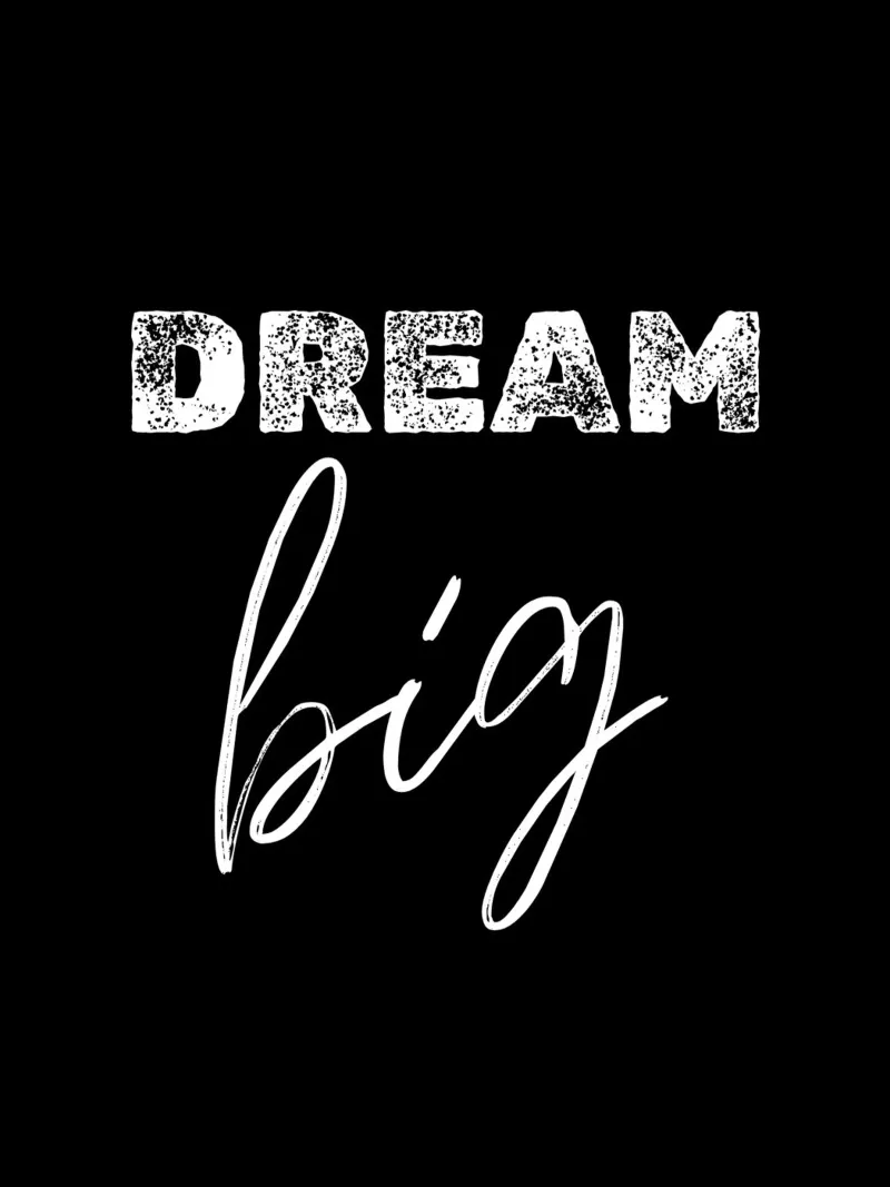 Dream big tela con Cornice a cassetta da PinkCandyWalls