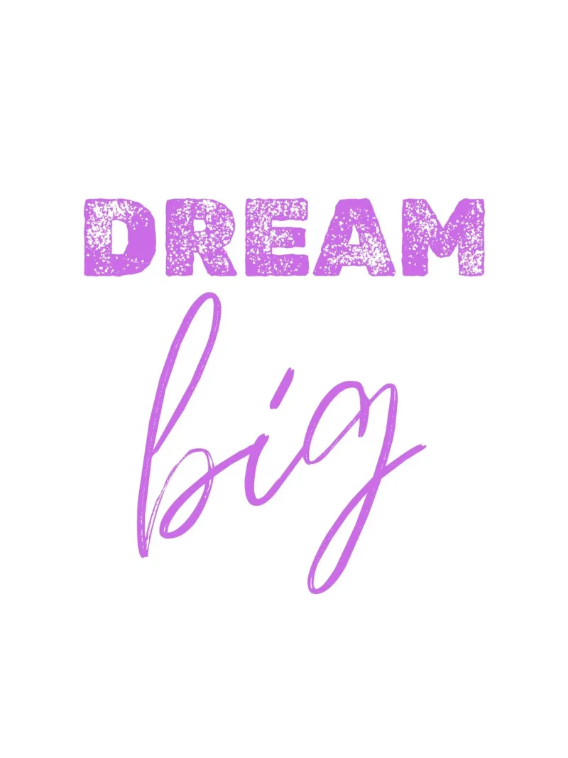 Dream big tela con Cornice a cassetta da PinkCandyWalls