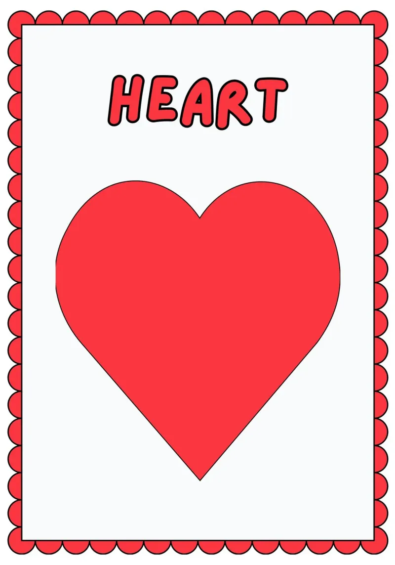 Poster a forma di cuore - Arte per la cameretta dei bambini poster con telaio in plastica da vintagepod