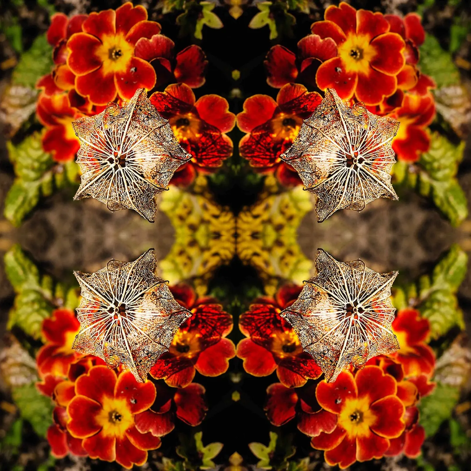 Mesmerized by your alien look – Mirroring Fine Art Print canvas with Floater frame by jay