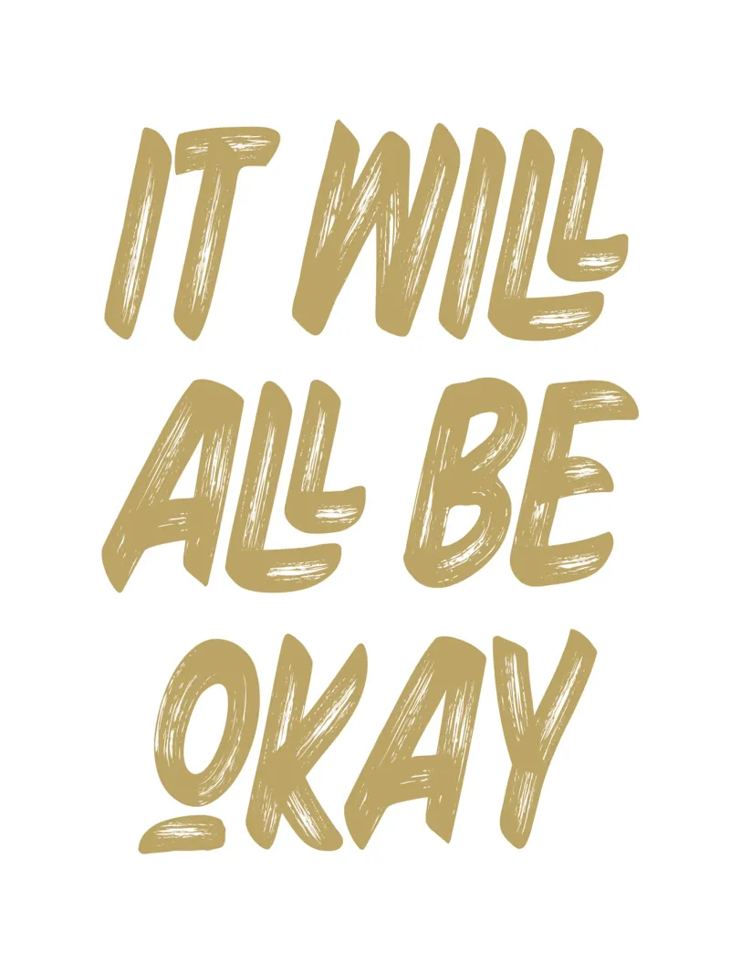 It will all be okay canvas with Floater frame by PinkCandyWalls