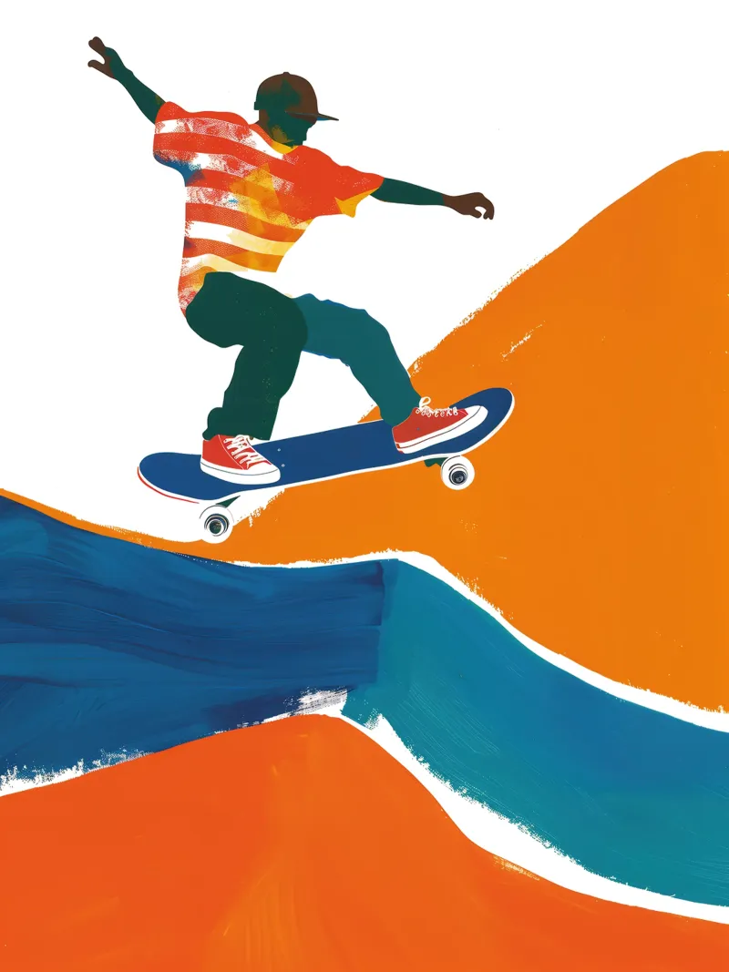 California Retro Skater Boy Vibes pellicola backlit da Autofocus