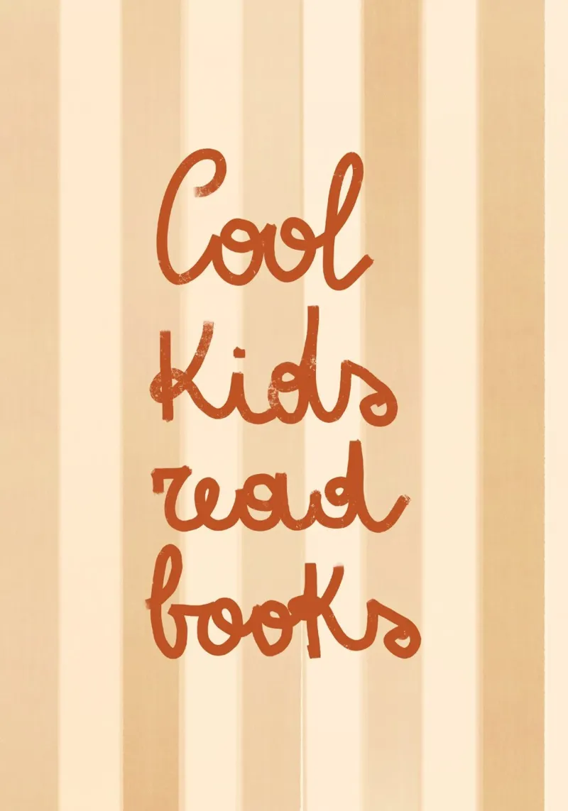 Poster di lettura "I ragazzi cool leggono i libri" - Boho Art poster da vintagepod
