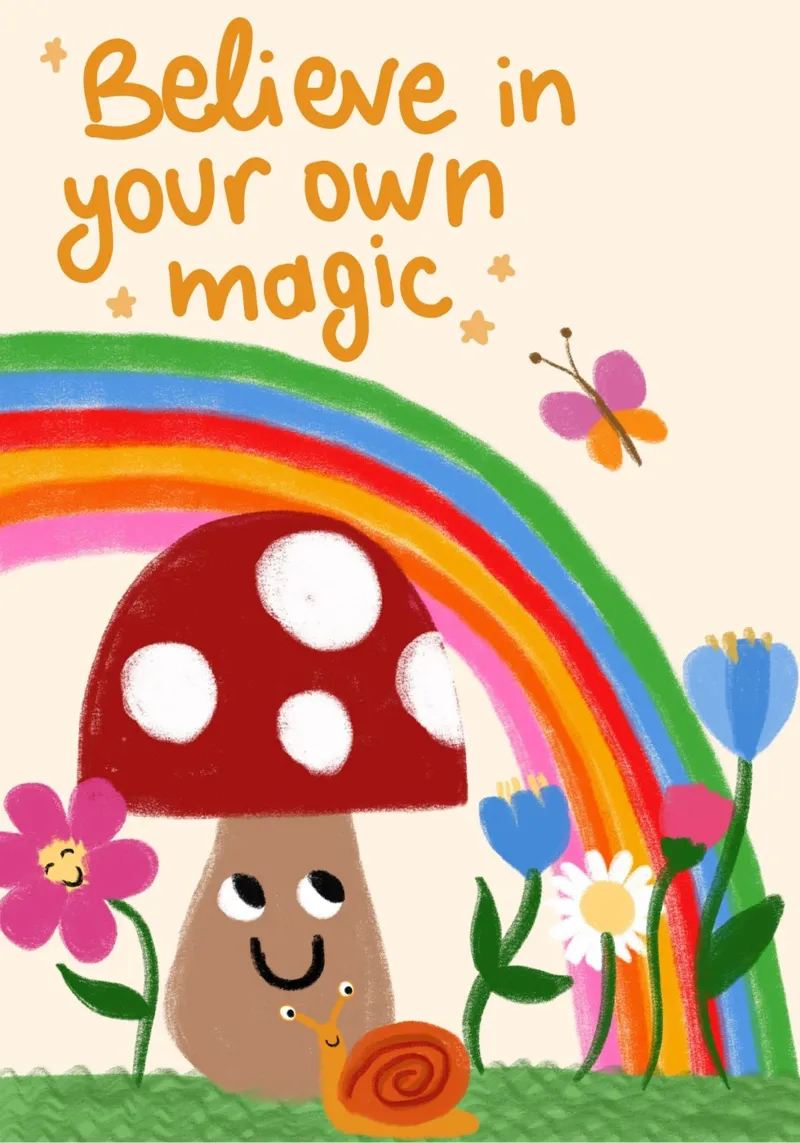 "Geloof in je eigen magie" Fairycore kunstdruk poster van vintagepod