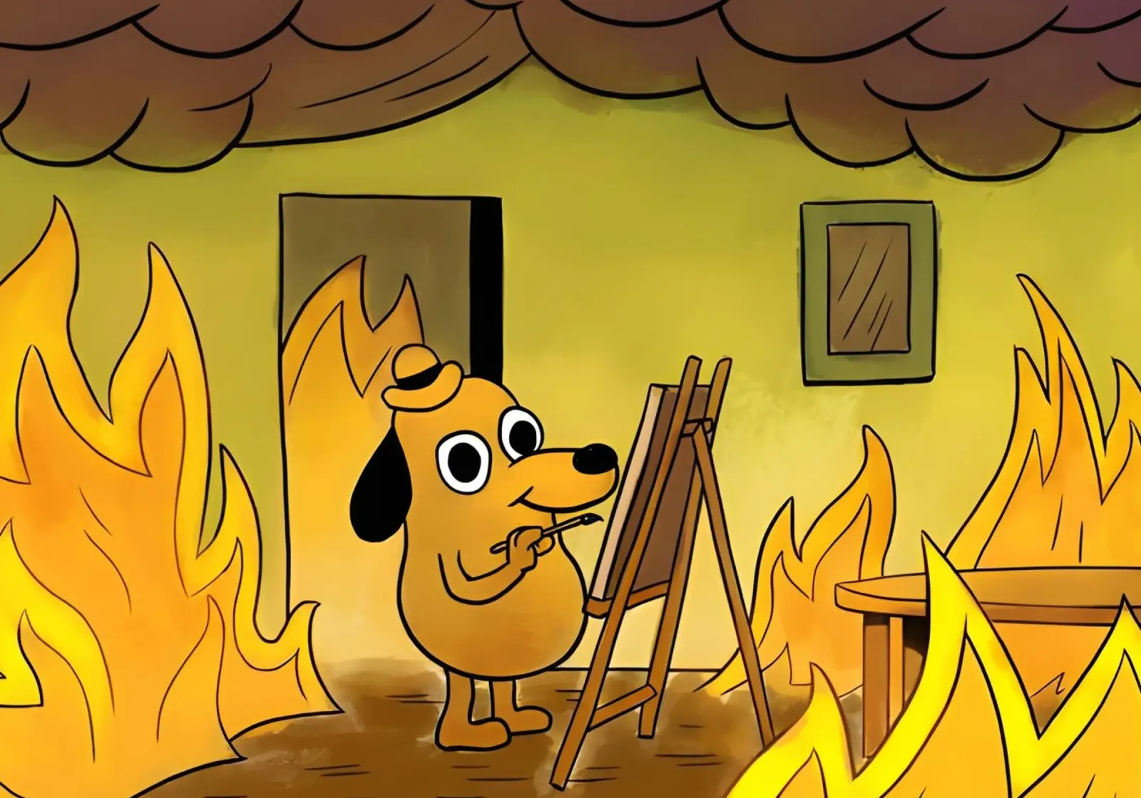 Meme cartoon dog poster da Low poly art
