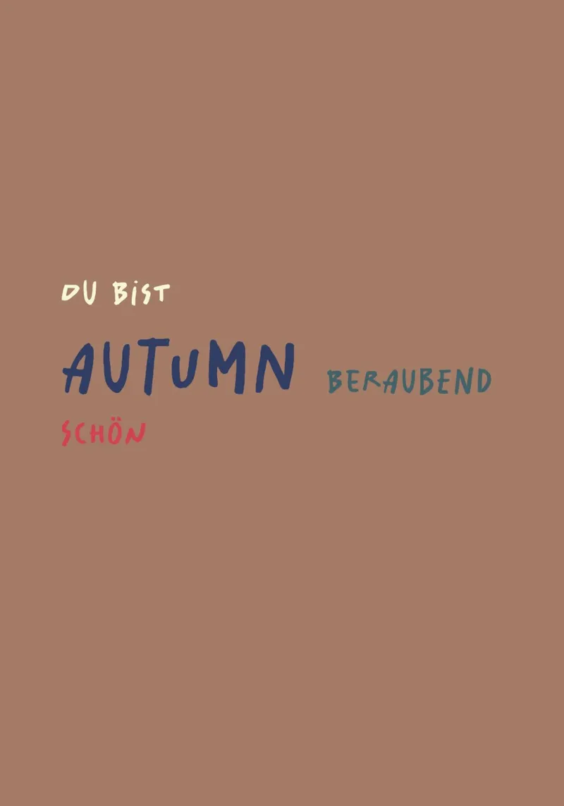 Du bist autumn beraubend schön ) canvas with Floater frame by FRICKE DESIGN