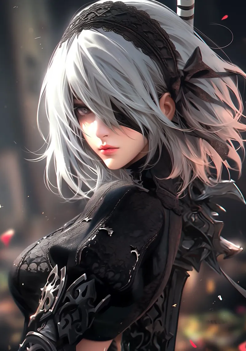 2B Nier Automata tela con Cornice a cassetta da Stellar Creative