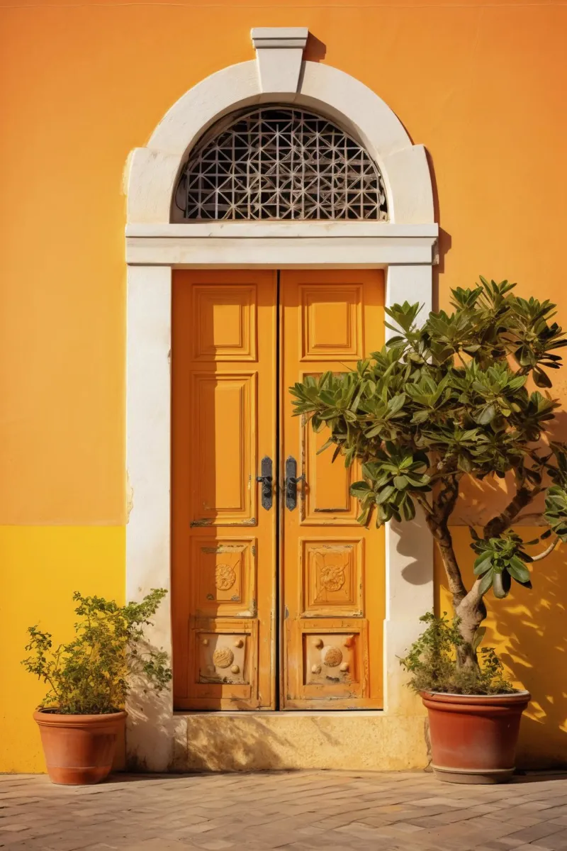 Mediterranean Door poster con telaio in plastica da Artsy Bessy