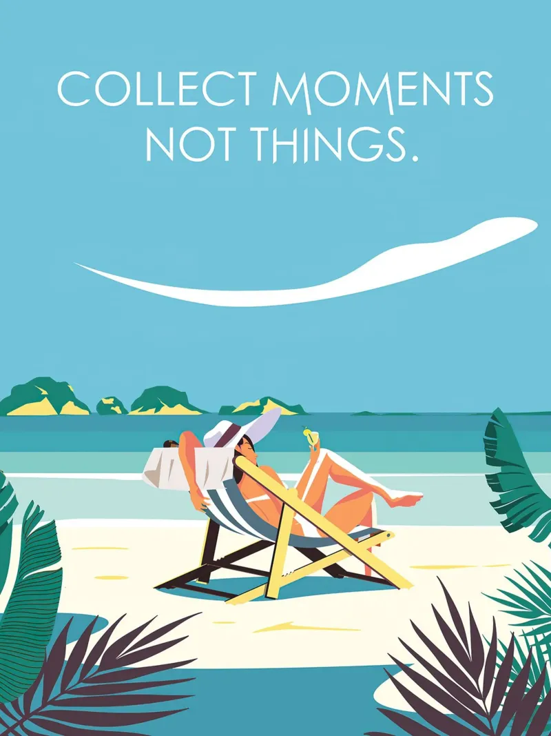 Collect Moments Not Things tela con Cornice a cassetta da Wendy Wharton