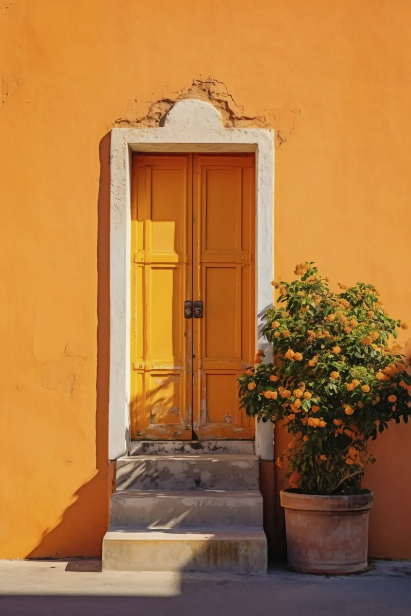 Mediterranean Door poster con telaio in plastica da Artsy Bessy