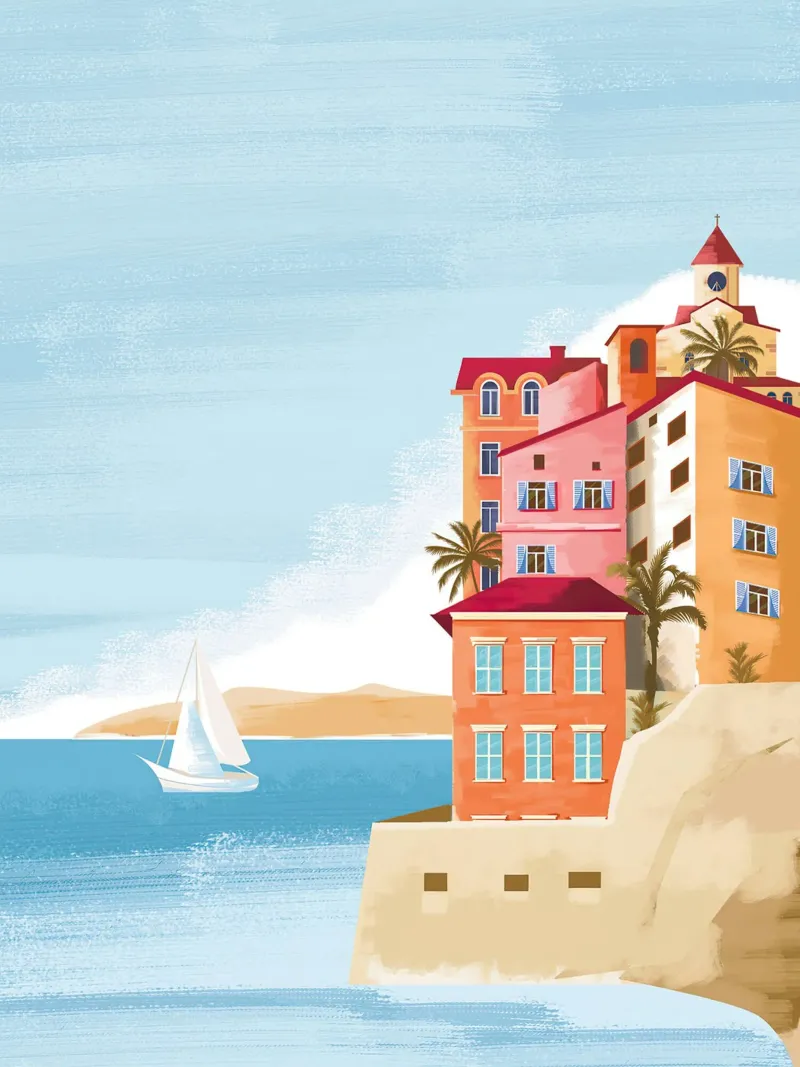 Las Palmas III poster con telaio in legno da Wendy Wharton