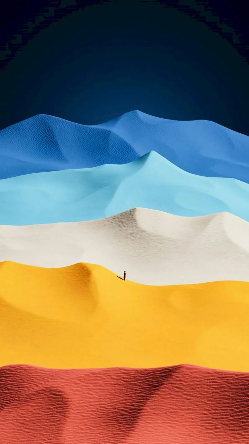 wave of sand colorful poster con telaio in alluminio da chaodays