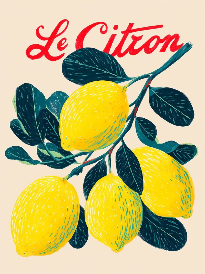 Le Citron, Giardino poster con telaio in plastica da Carinaprint