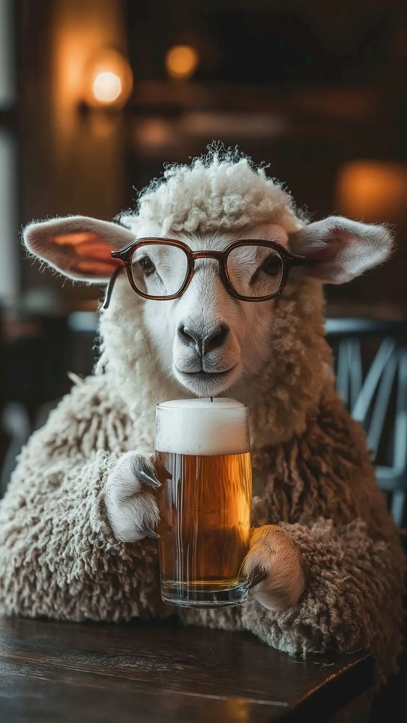 sheep and beer toile avec Caisse américaine de throme