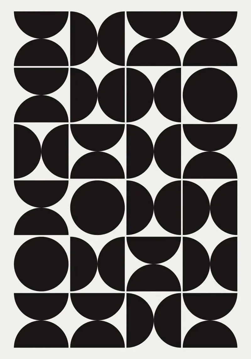 bauhaus  diverse shapes Leinwand mit Schattenfugenrahmen von riverbel