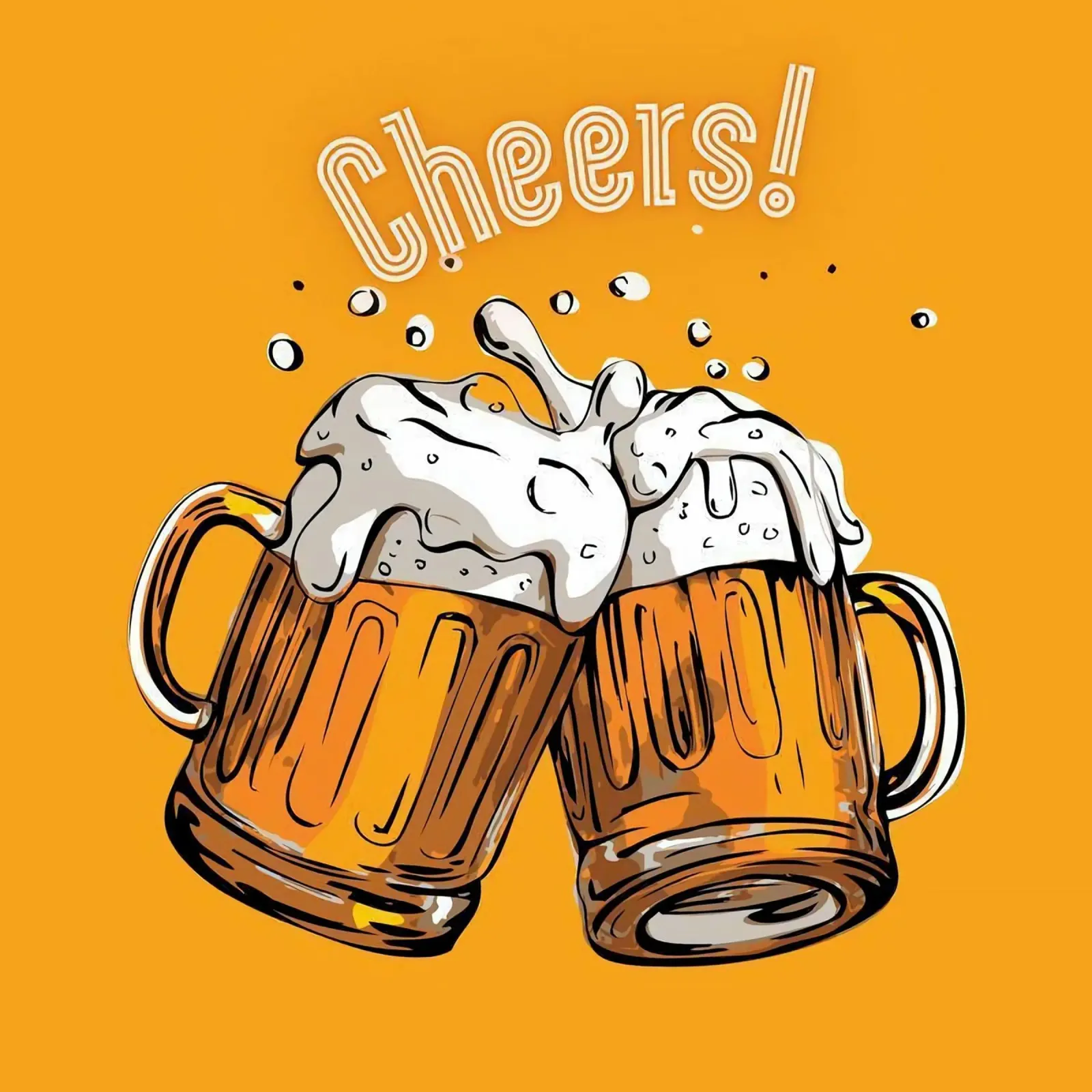 couple beer cheers poster da throme