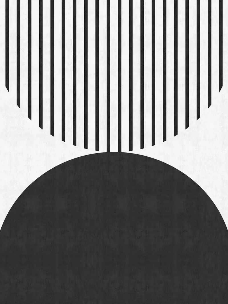 Minimalist lines canvas with Floater frame by Lisa Becker