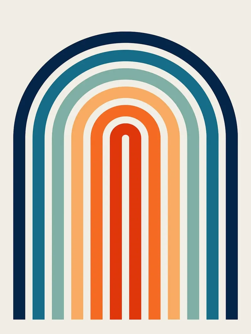 Linee minimaliste poster con telaio in alluminio da Leon Franke